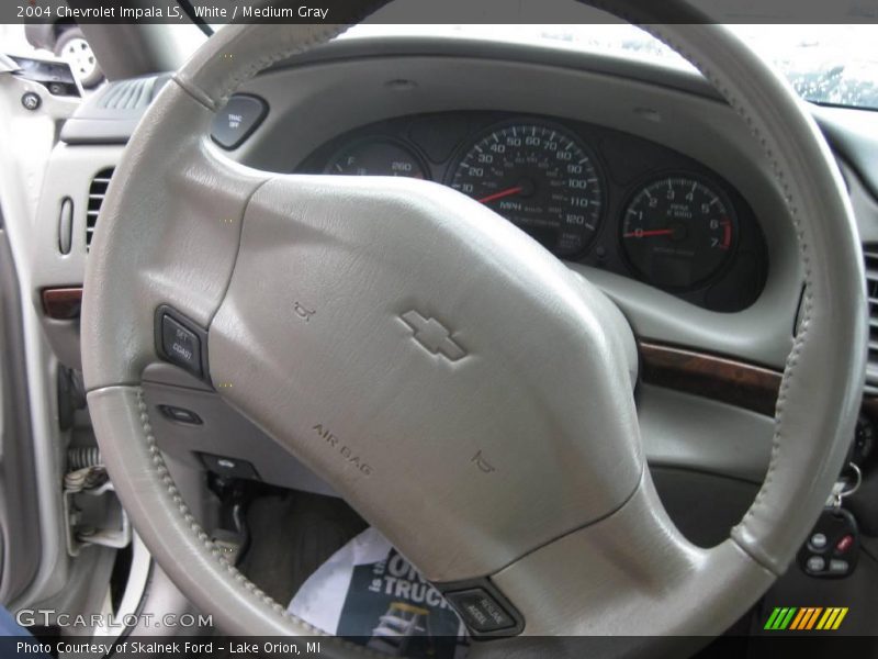 White / Medium Gray 2004 Chevrolet Impala LS