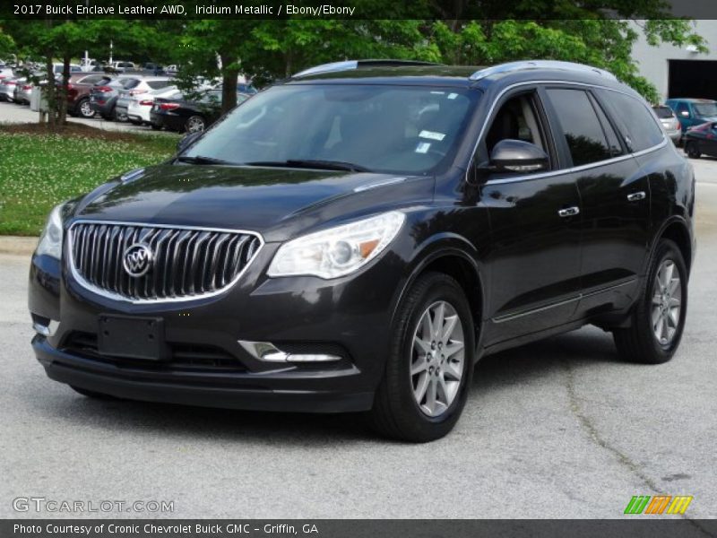 Iridium Metallic / Ebony/Ebony 2017 Buick Enclave Leather AWD