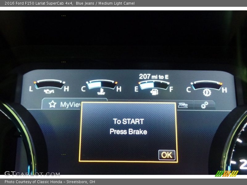 Blue Jeans / Medium Light Camel 2016 Ford F150 Lariat SuperCab 4x4