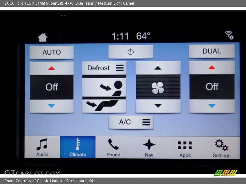 Blue Jeans / Medium Light Camel 2016 Ford F150 Lariat SuperCab 4x4