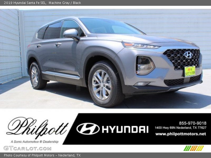 Machine Gray / Black 2019 Hyundai Santa Fe SEL