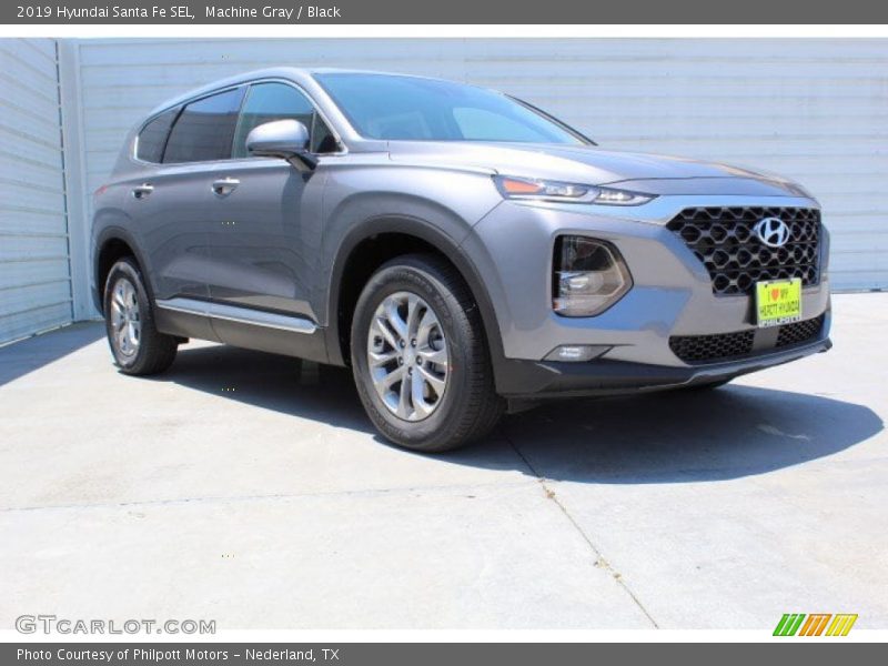 Machine Gray / Black 2019 Hyundai Santa Fe SEL