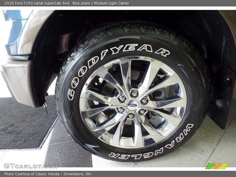 Blue Jeans / Medium Light Camel 2016 Ford F150 Lariat SuperCab 4x4