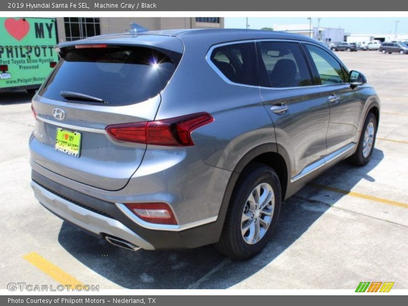 Machine Gray / Black 2019 Hyundai Santa Fe SEL