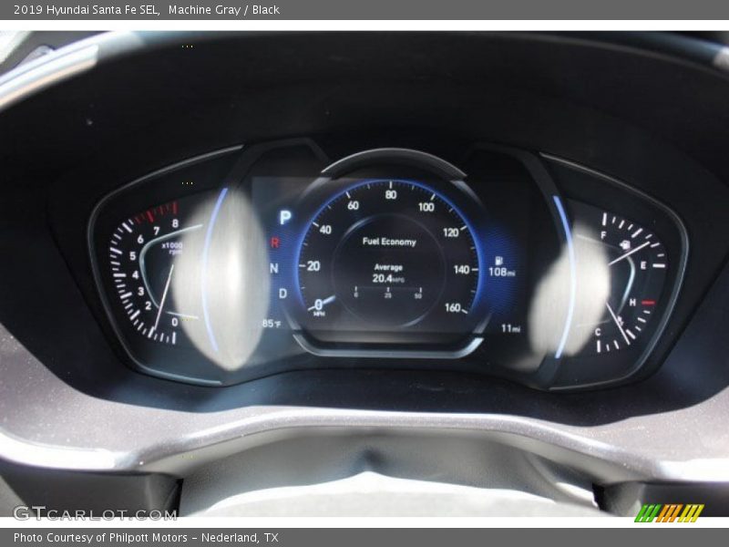 Machine Gray / Black 2019 Hyundai Santa Fe SEL