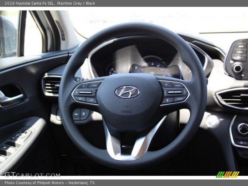 Machine Gray / Black 2019 Hyundai Santa Fe SEL