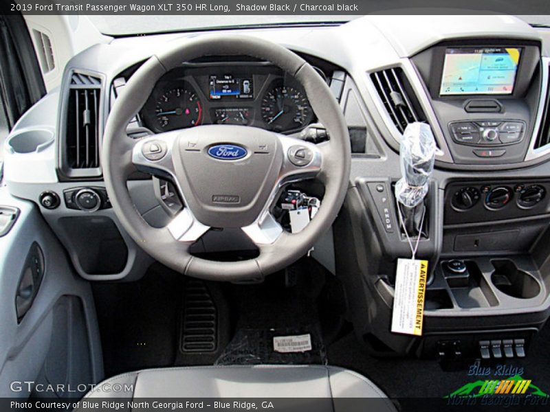 Shadow Black / Charcoal black 2019 Ford Transit Passenger Wagon XLT 350 HR Long