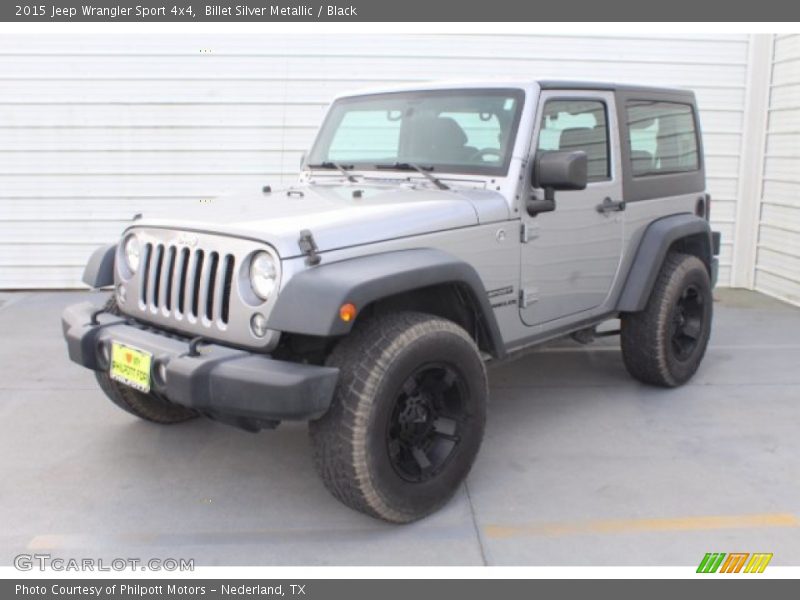 Billet Silver Metallic / Black 2015 Jeep Wrangler Sport 4x4