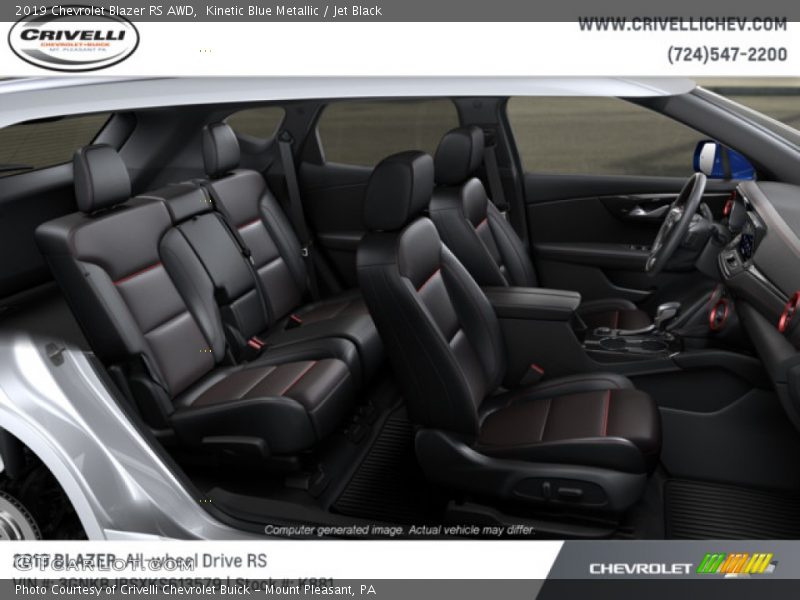 Kinetic Blue Metallic / Jet Black 2019 Chevrolet Blazer RS AWD