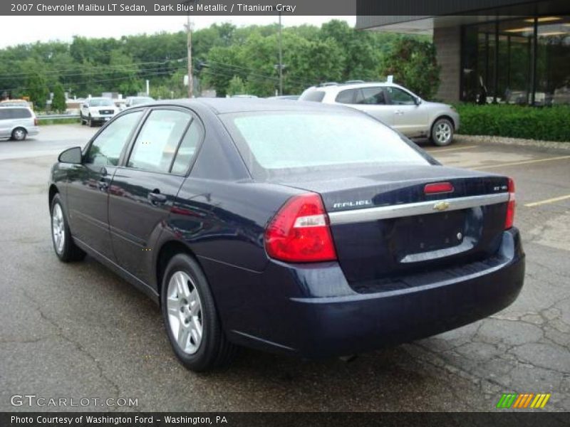 Dark Blue Metallic / Titanium Gray 2007 Chevrolet Malibu LT Sedan