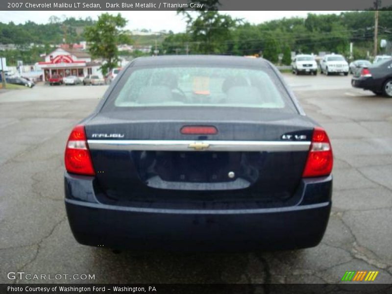 Dark Blue Metallic / Titanium Gray 2007 Chevrolet Malibu LT Sedan