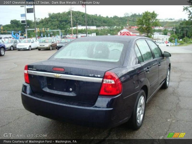 Dark Blue Metallic / Titanium Gray 2007 Chevrolet Malibu LT Sedan