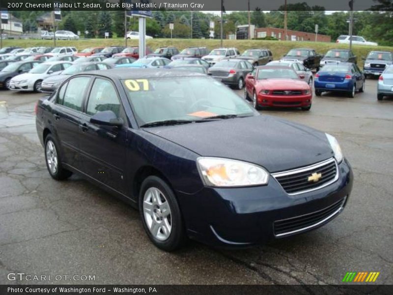 Dark Blue Metallic / Titanium Gray 2007 Chevrolet Malibu LT Sedan