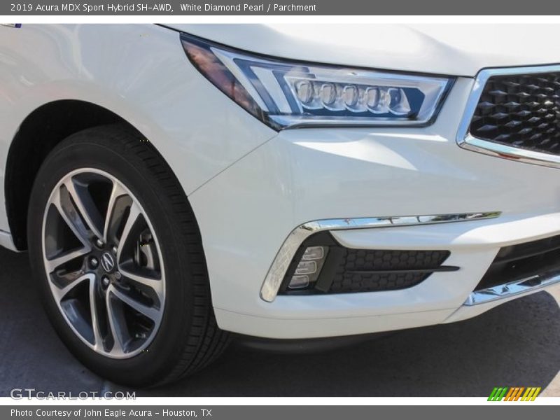 White Diamond Pearl / Parchment 2019 Acura MDX Sport Hybrid SH-AWD