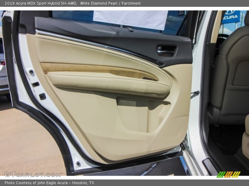 White Diamond Pearl / Parchment 2019 Acura MDX Sport Hybrid SH-AWD