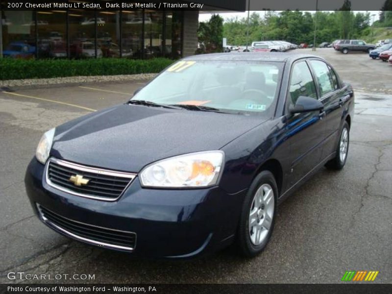 Dark Blue Metallic / Titanium Gray 2007 Chevrolet Malibu LT Sedan