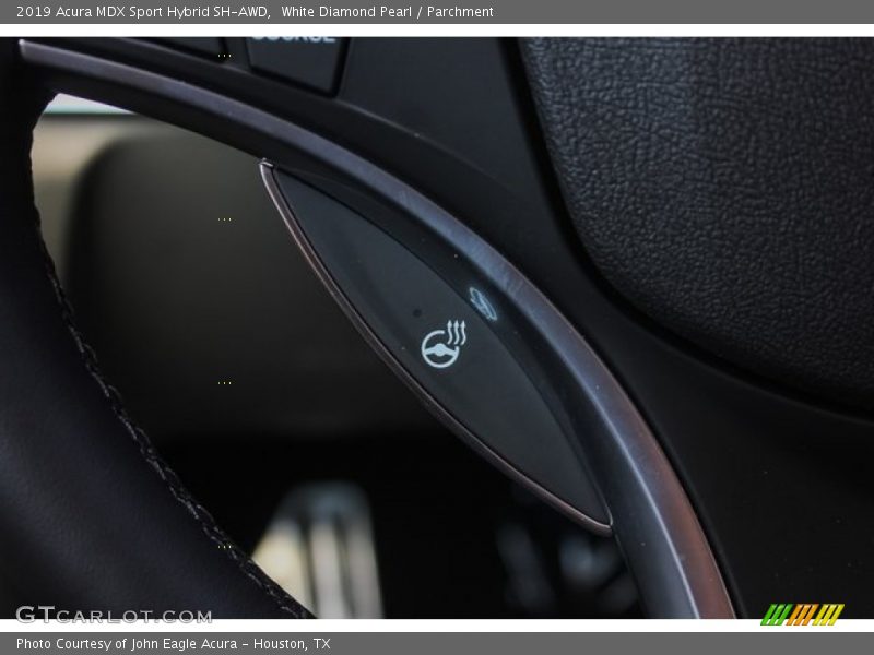 White Diamond Pearl / Parchment 2019 Acura MDX Sport Hybrid SH-AWD