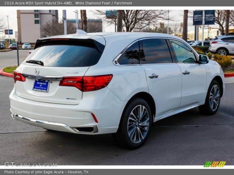 White Diamond Pearl / Parchment 2019 Acura MDX Sport Hybrid SH-AWD