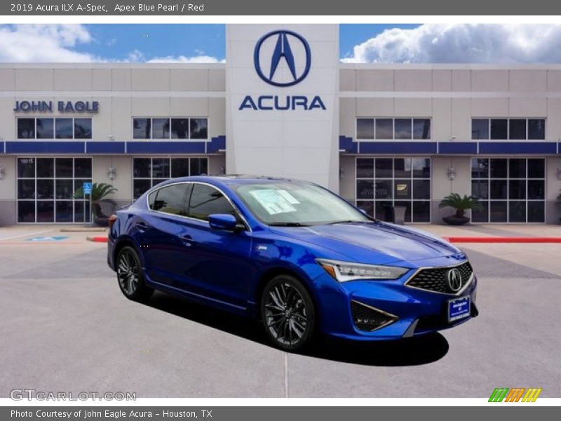 Apex Blue Pearl / Red 2019 Acura ILX A-Spec