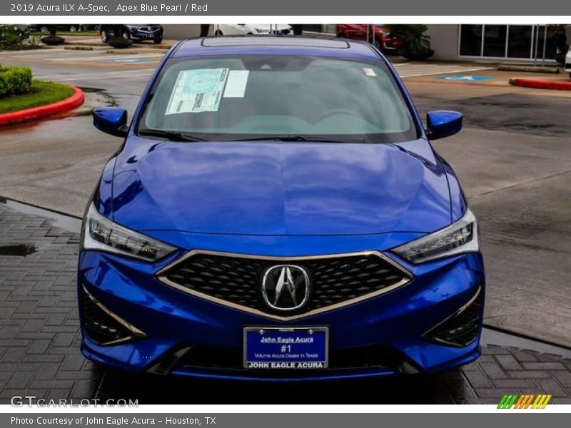Apex Blue Pearl / Red 2019 Acura ILX A-Spec