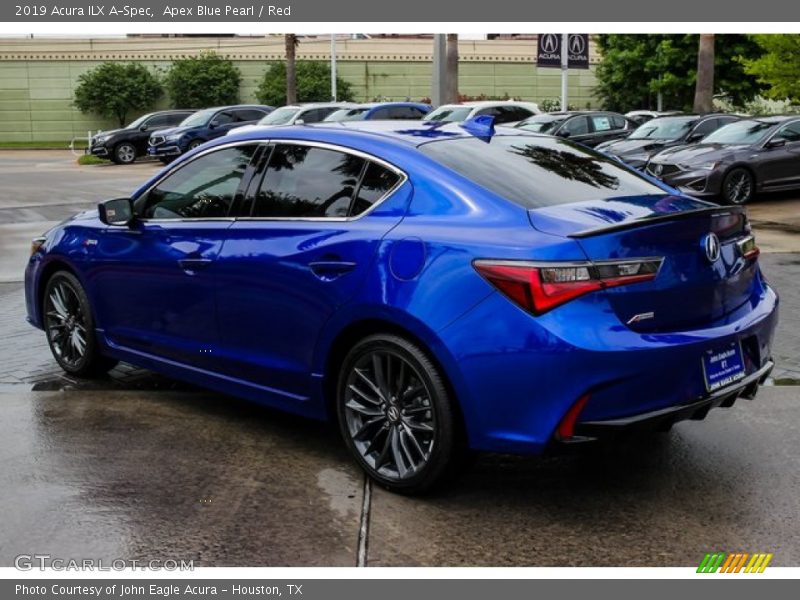 Apex Blue Pearl / Red 2019 Acura ILX A-Spec