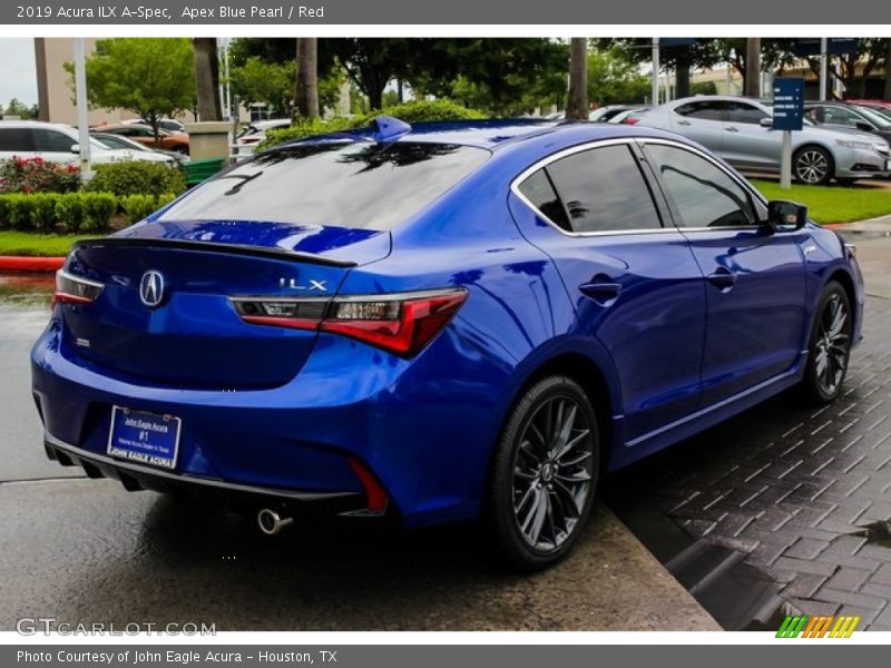 Apex Blue Pearl / Red 2019 Acura ILX A-Spec