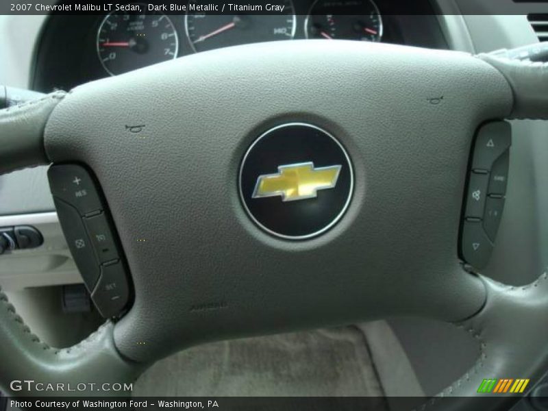 Dark Blue Metallic / Titanium Gray 2007 Chevrolet Malibu LT Sedan