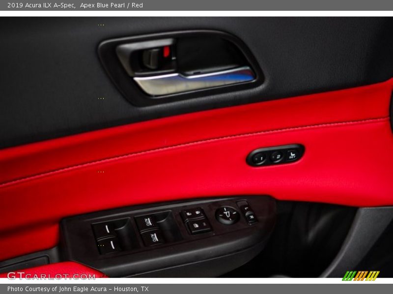 Apex Blue Pearl / Red 2019 Acura ILX A-Spec
