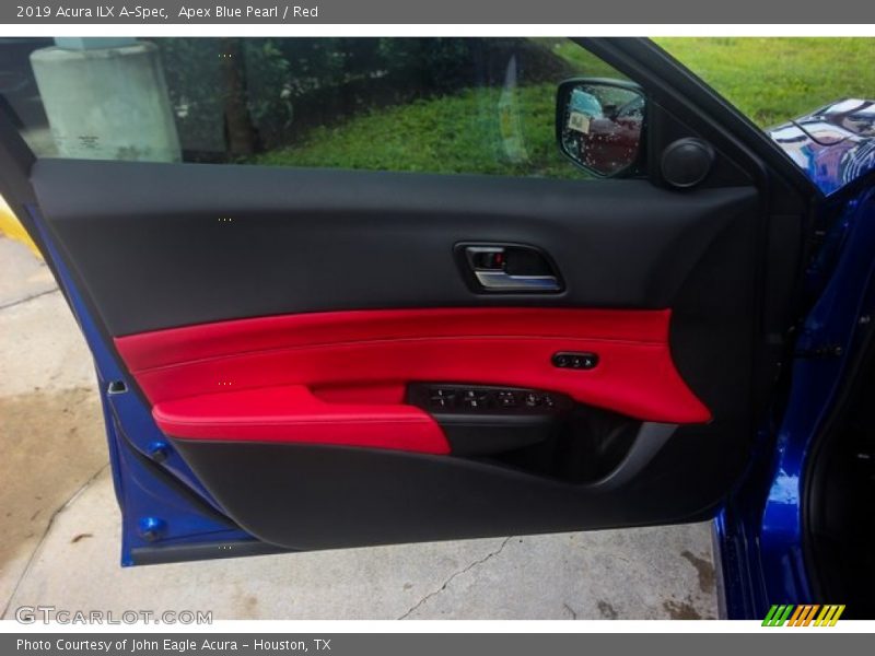 Apex Blue Pearl / Red 2019 Acura ILX A-Spec