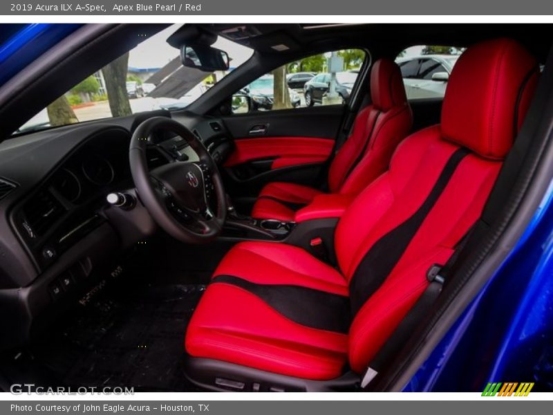 Apex Blue Pearl / Red 2019 Acura ILX A-Spec