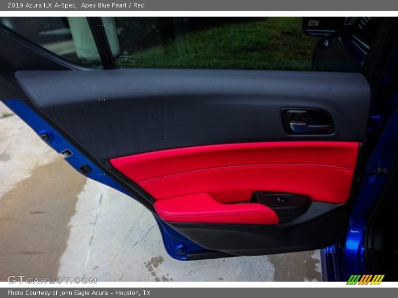 Apex Blue Pearl / Red 2019 Acura ILX A-Spec