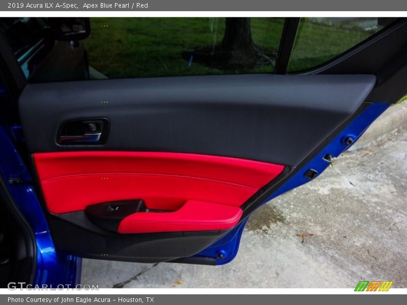 Apex Blue Pearl / Red 2019 Acura ILX A-Spec