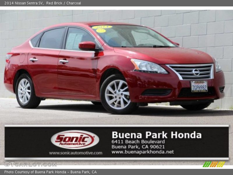 Red Brick / Charcoal 2014 Nissan Sentra SV