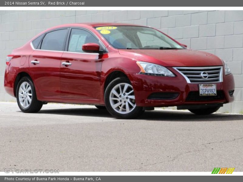 Red Brick / Charcoal 2014 Nissan Sentra SV