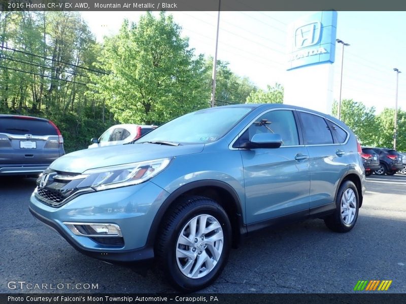 Mountain Air Metallic / Black 2016 Honda CR-V EX AWD