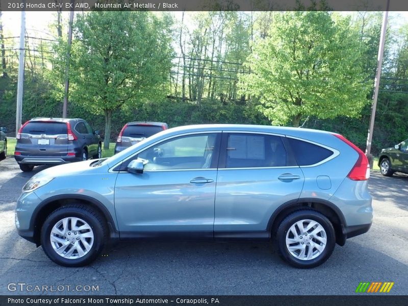 Mountain Air Metallic / Black 2016 Honda CR-V EX AWD