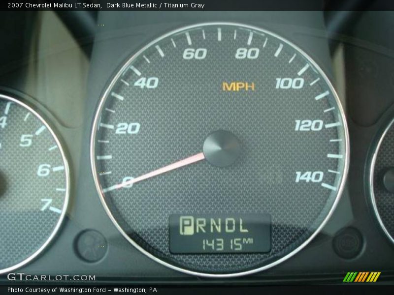 Dark Blue Metallic / Titanium Gray 2007 Chevrolet Malibu LT Sedan