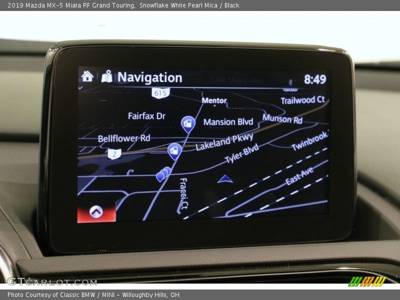 Navigation of 2019 MX-5 Miata RF Grand Touring