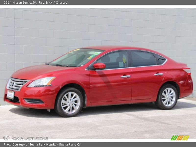 Red Brick / Charcoal 2014 Nissan Sentra SV