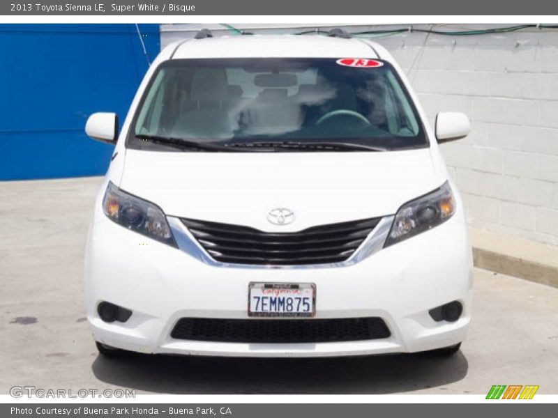Super White / Bisque 2013 Toyota Sienna LE