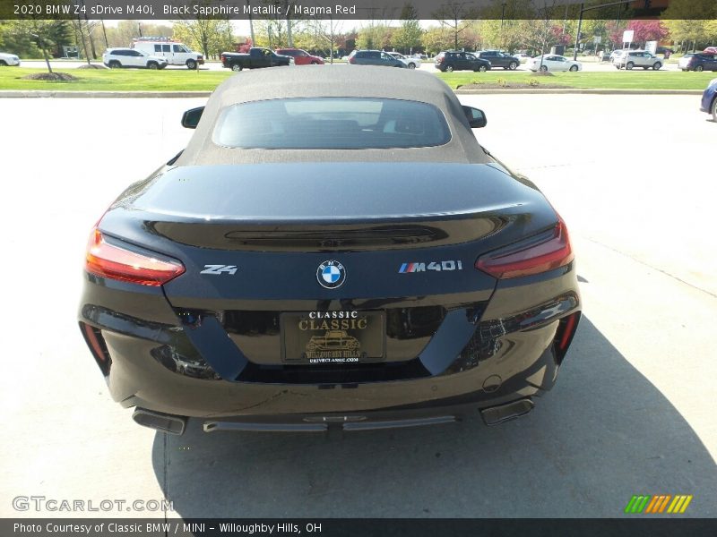 Black Sapphire Metallic / Magma Red 2020 BMW Z4 sDrive M40i