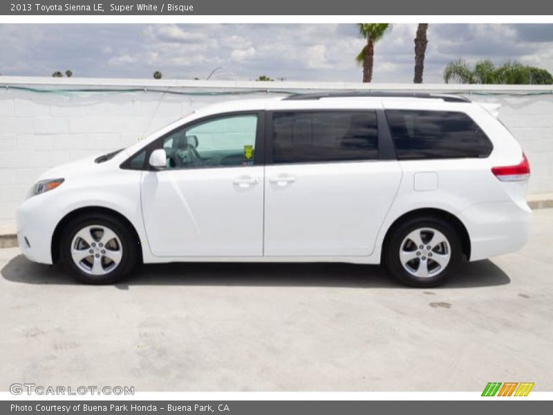 Super White / Bisque 2013 Toyota Sienna LE
