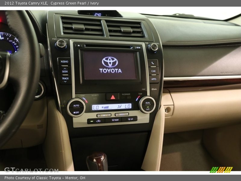 Cypress Green Pearl / Ivory 2012 Toyota Camry XLE