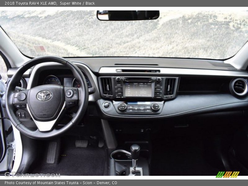 Super White / Black 2018 Toyota RAV4 XLE AWD