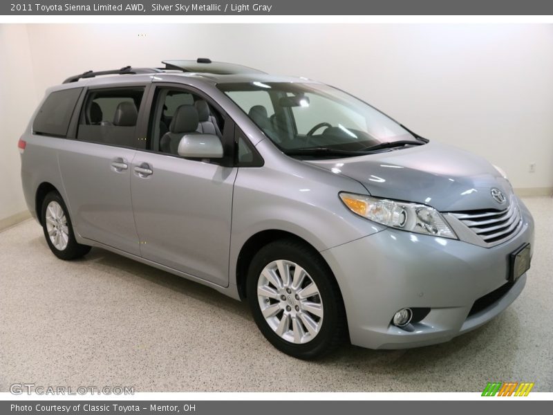 Silver Sky Metallic / Light Gray 2011 Toyota Sienna Limited AWD