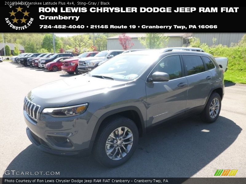 Sting-Gray / Black 2019 Jeep Cherokee Latitude Plus 4x4