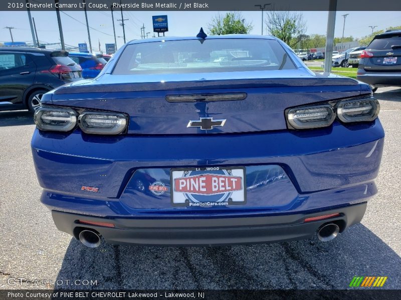 Riverside Blue Metallic / Jet Black 2019 Chevrolet Camaro LT Coupe