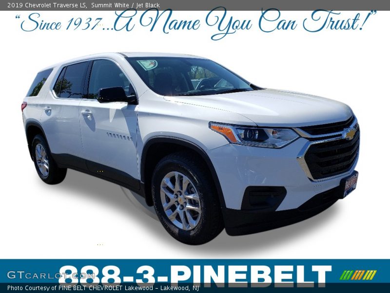 Summit White / Jet Black 2019 Chevrolet Traverse LS