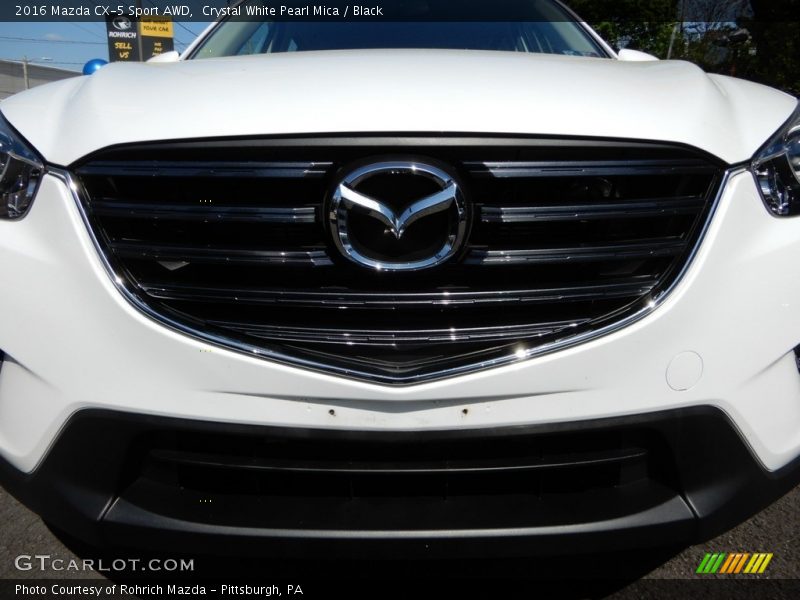 Crystal White Pearl Mica / Black 2016 Mazda CX-5 Sport AWD