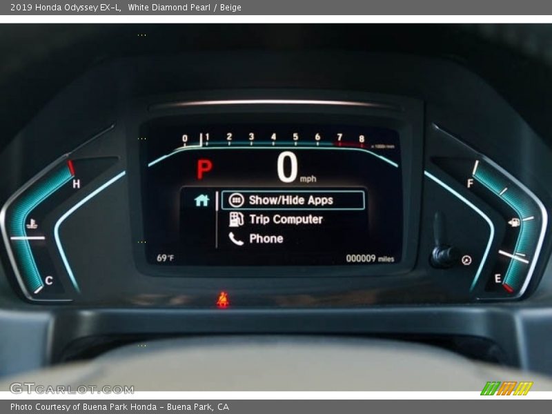  2019 Odyssey EX-L EX-L Gauges